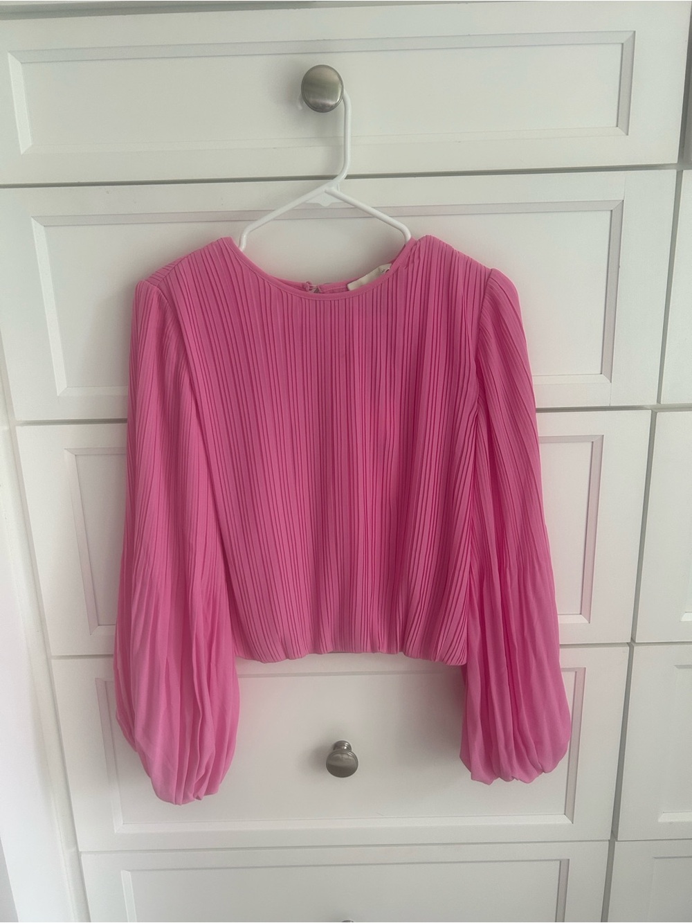 Pink Pleated Cropped Blouse by Pinch Brand